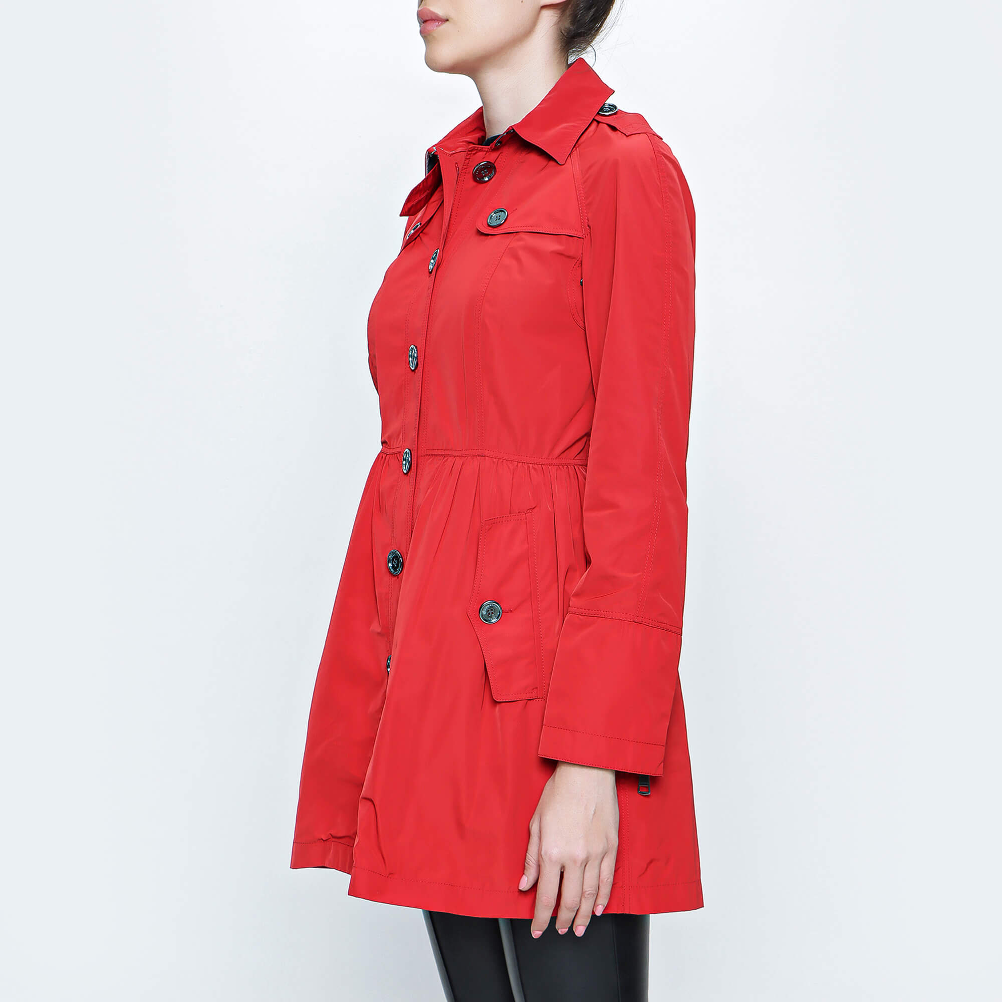 Burberry - Red Polyester Trenchcoat 